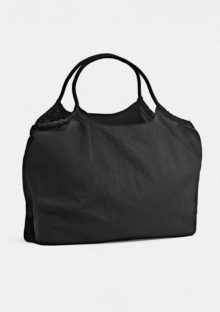 Goodmates X9003U black nylon shopper bag with drawcord handles