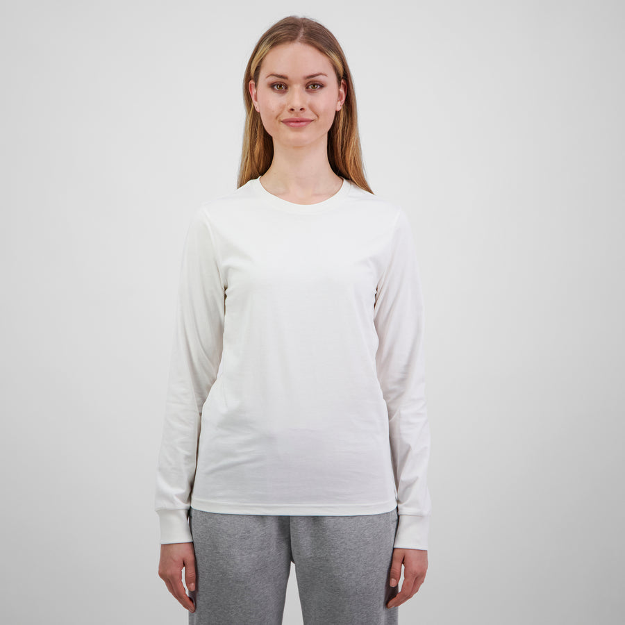 Goodmates Basis Womens Long Sleeve Tee in red, 100% cotton