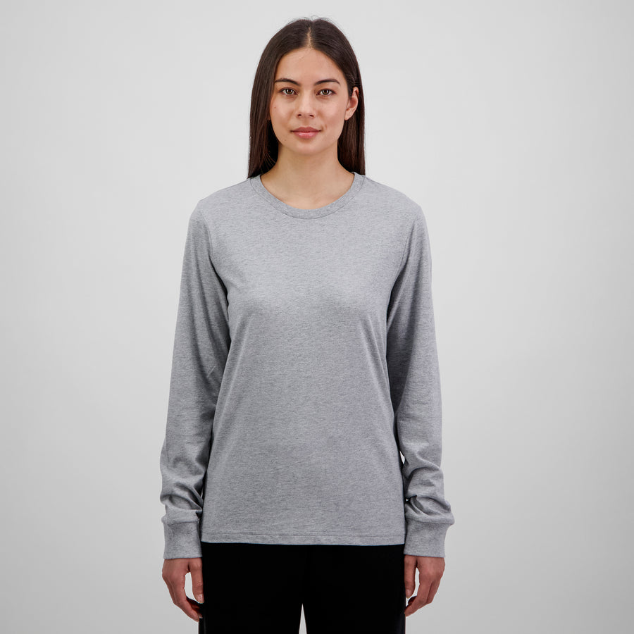 Goodmates Basis Womens Long Sleeve Tee in red, 100% cotton