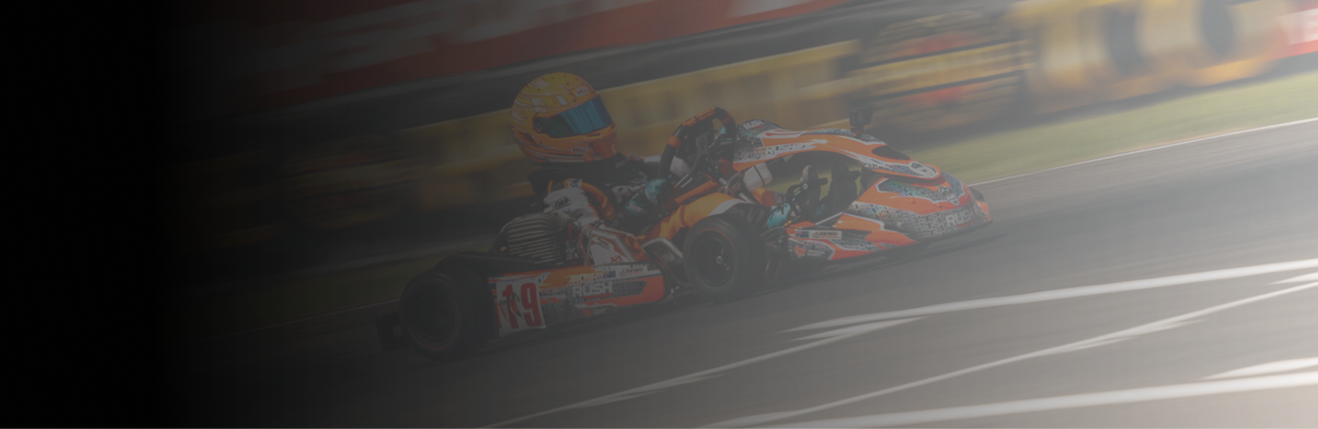 Karting athlete on track