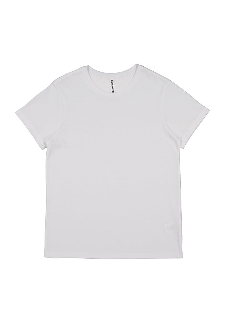 Goodmates Basis Womens Short Sleeve Tee in pink, 100% cotton 185gsm